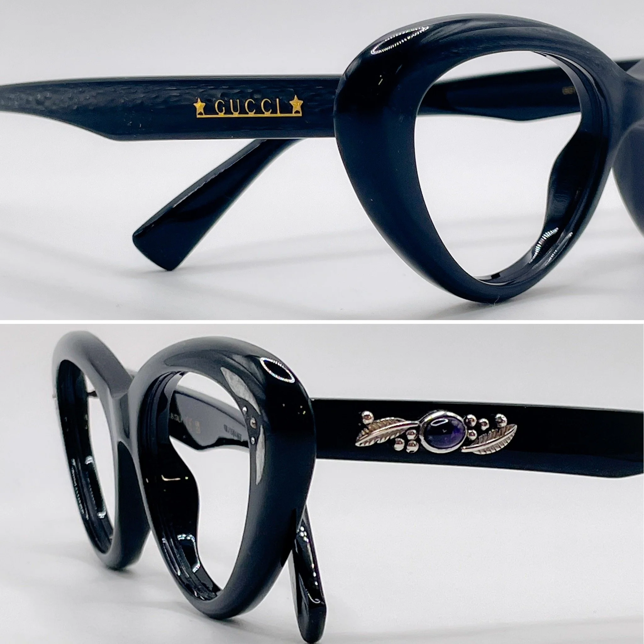 custom frame decal, sterling silver and amethyst - Gucci