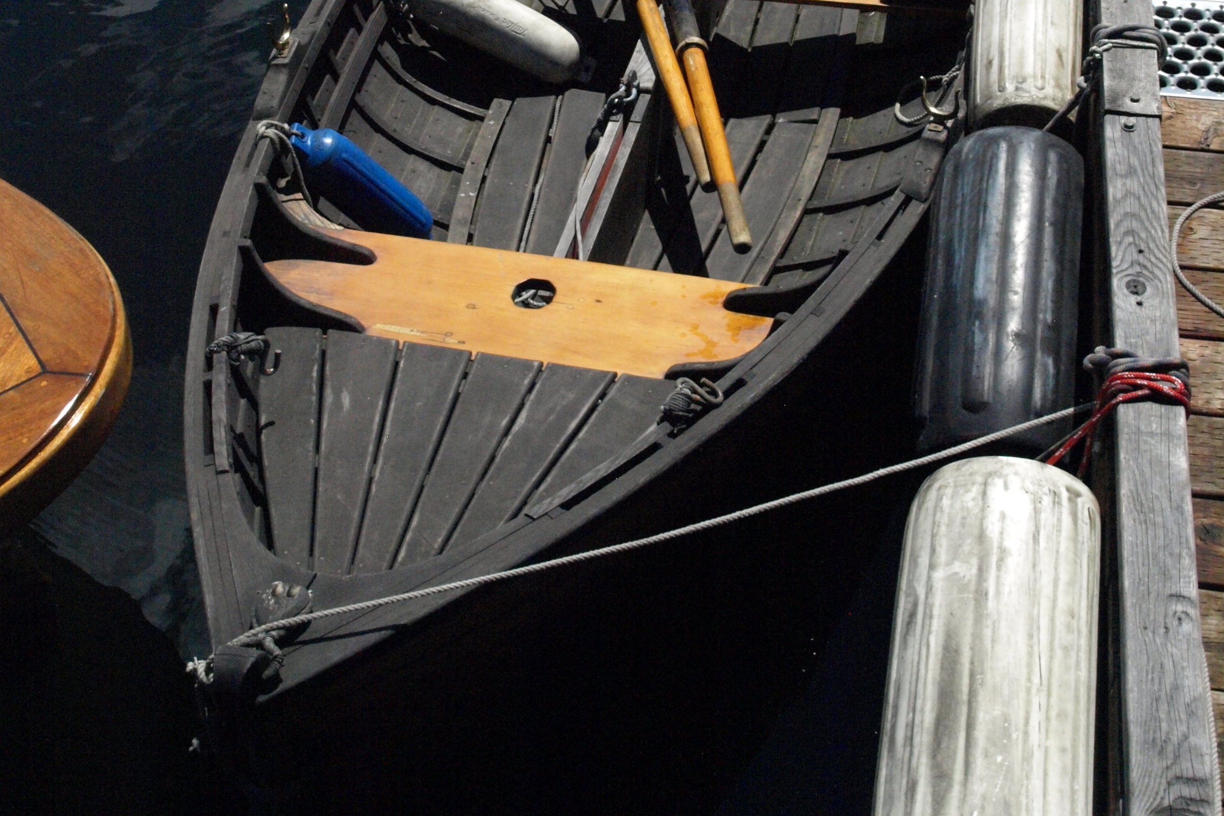 Sid Skiff tied to the dock
