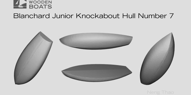 CAD drawings of a Blanchard Junior Knockabout hull
