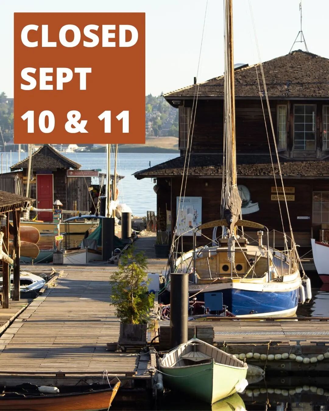 We'll be closed this weekend, September 10 and 11 (but remain open Friday the 9th) to show boats at the Port Townsend Wooden Boat Festival! We're excited to bring up Halcyon, Big Wave Dave, and Puffin, who will be providing public rides. See you ther