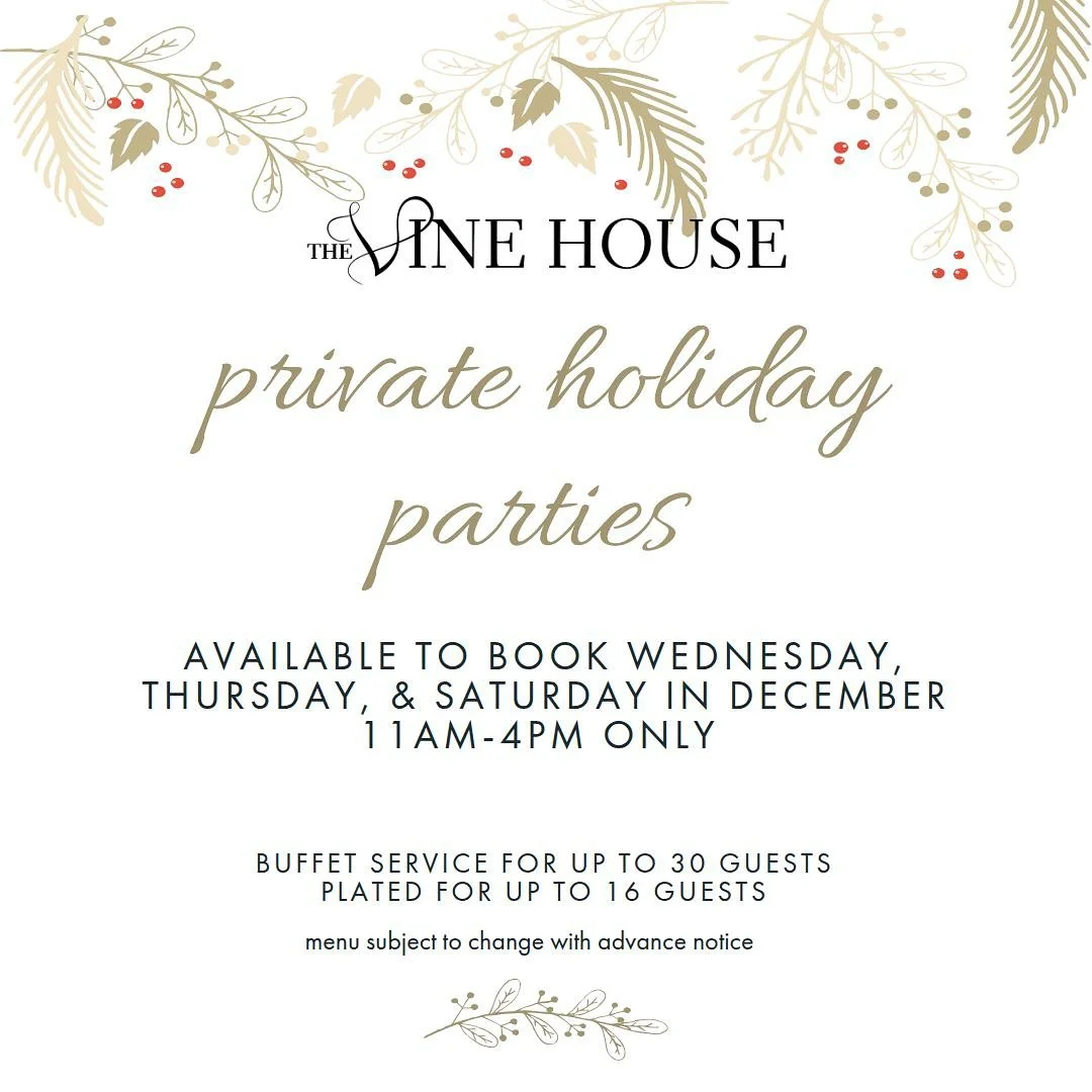 NOW booking Holiday Parties 🌲❄️🍾🍷 email info@thevinehouseripon.com {subject: Holiday Parties} for more information | max guests 30