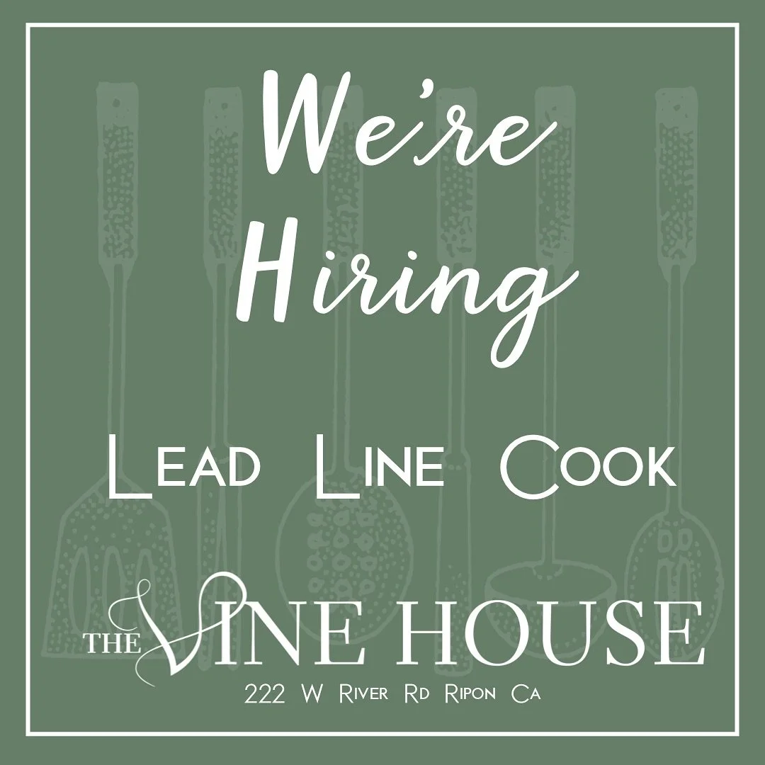 We&rsquo;re Hiring!!!! 🗣🗣🗣 

Must Be 18+ Years of Age 
Minimum 1 Year Experience
Reliable Transportation 
Open Availability
 
Part Time &amp; Full Time hours available. 
Drop off resume or email to info@thevinehouseripon.com.