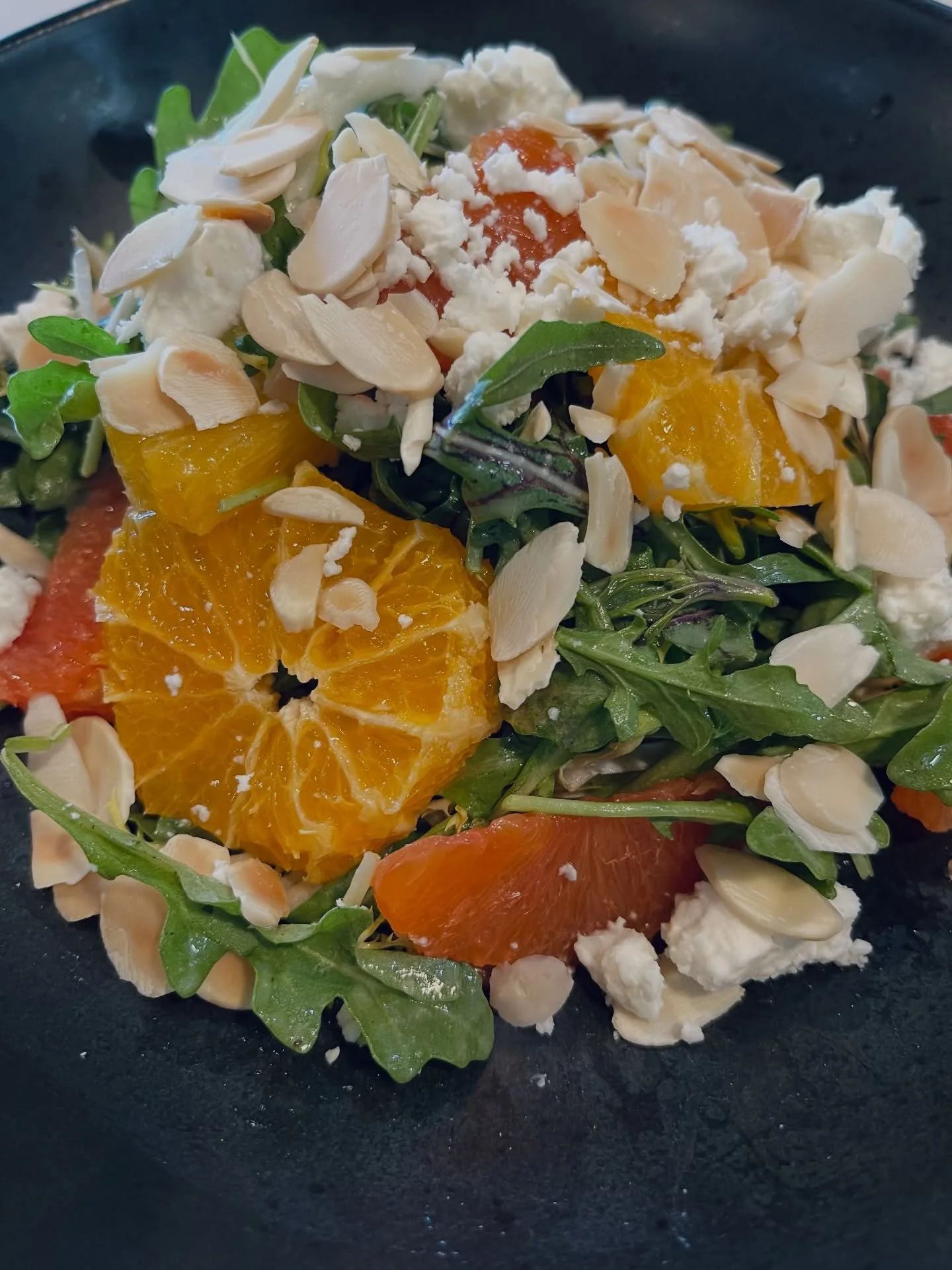 Local Citrus &amp; Feta Salad 🍊🌿 cara cara &amp; navel oranges from @reyes.farmfresh and minneola from @ramoscountrycorner #supportlocal