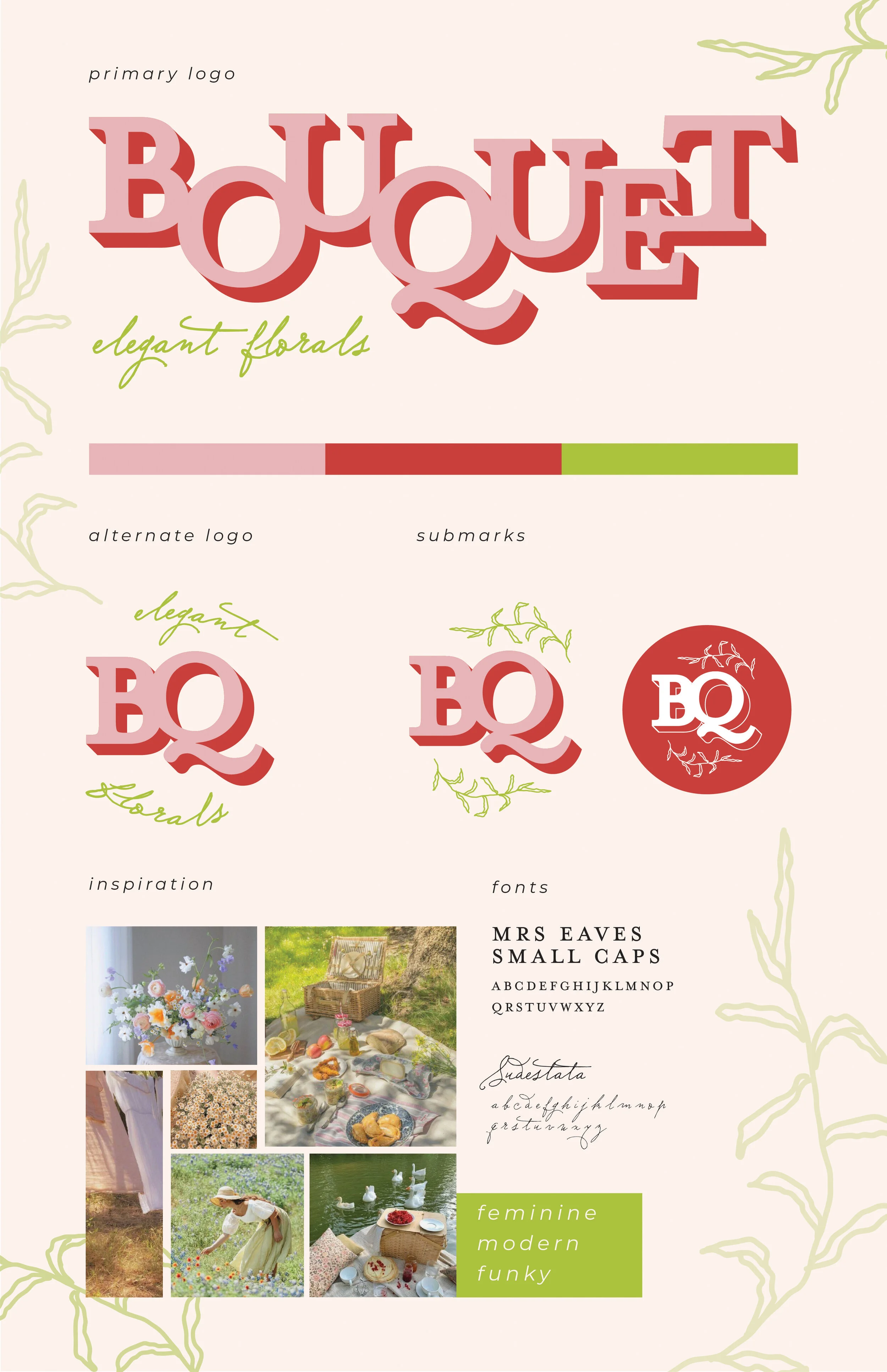 Bouquet Elegant Florals — Brand Identity One Sheet