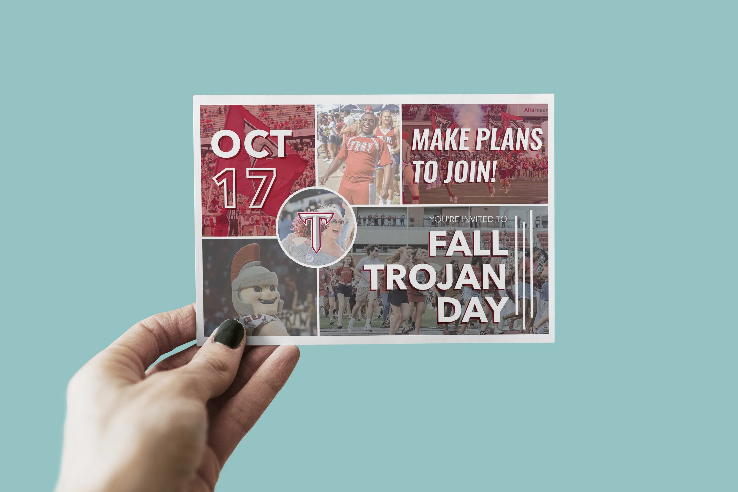 Fall Trojan Day Postcard