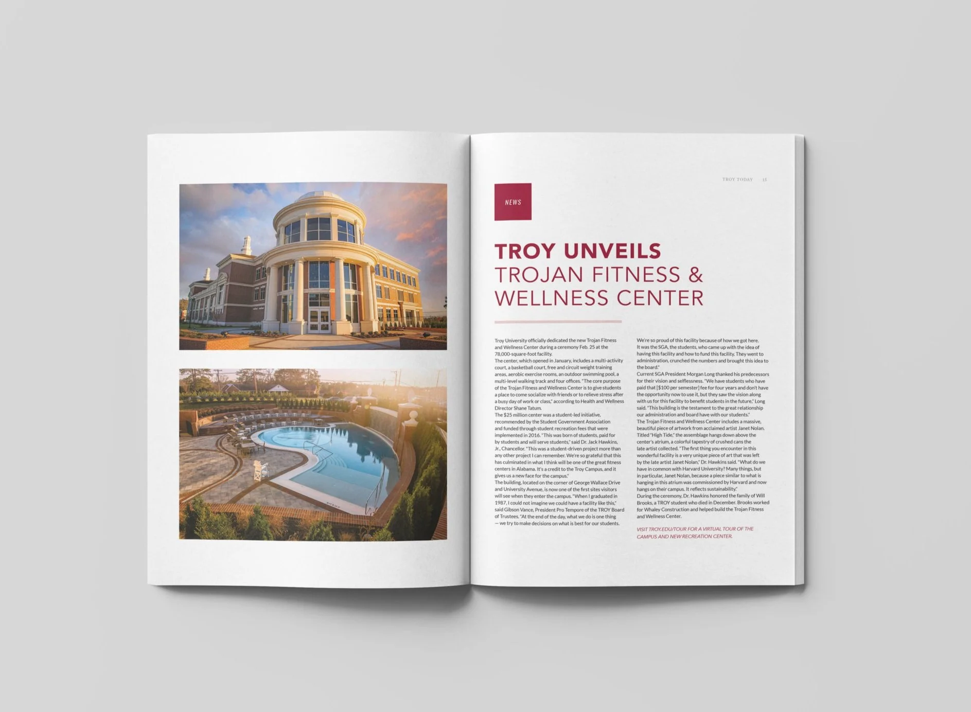 TROY Today Magazine — News Spread