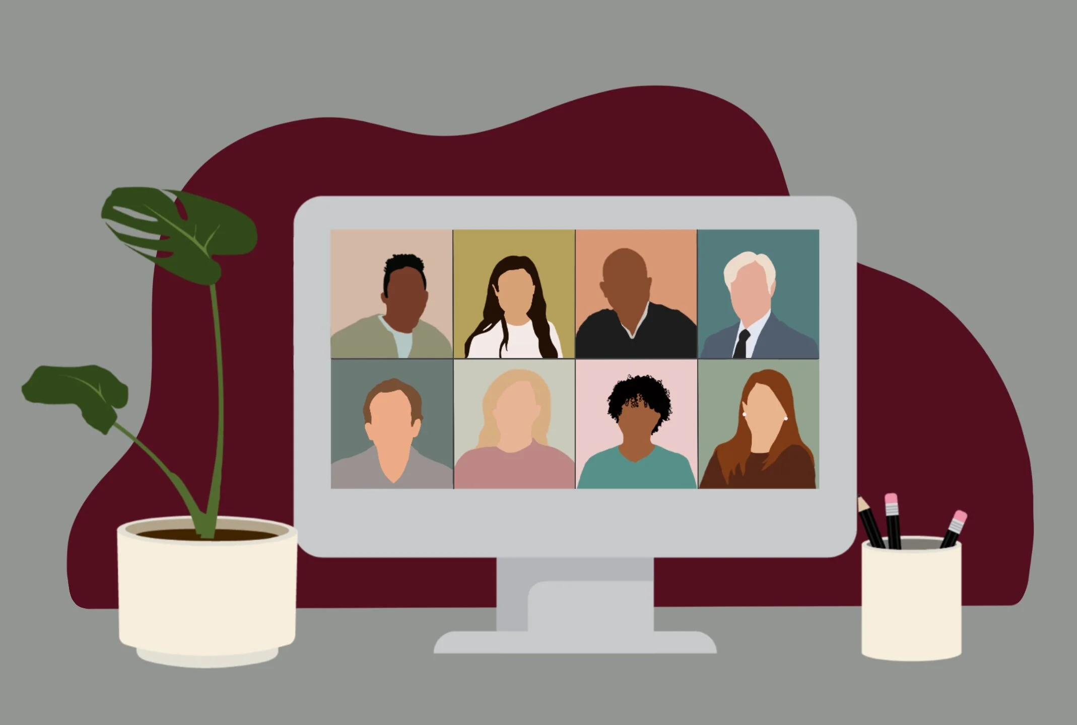 Digital Meeting Illustration