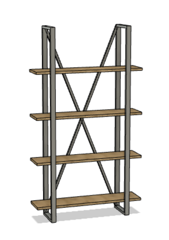 Modern X-Style Shelving (Small)