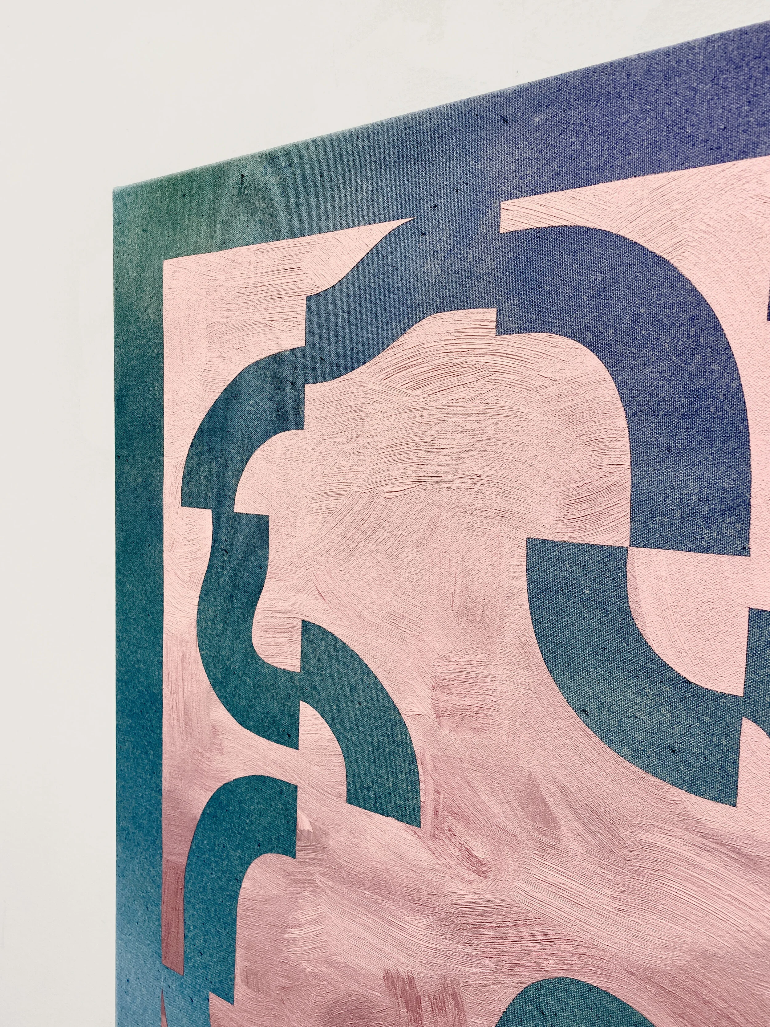 detail  Access Formation (2) , ink and oil on canvas, 28 x 22 inches, 2021 