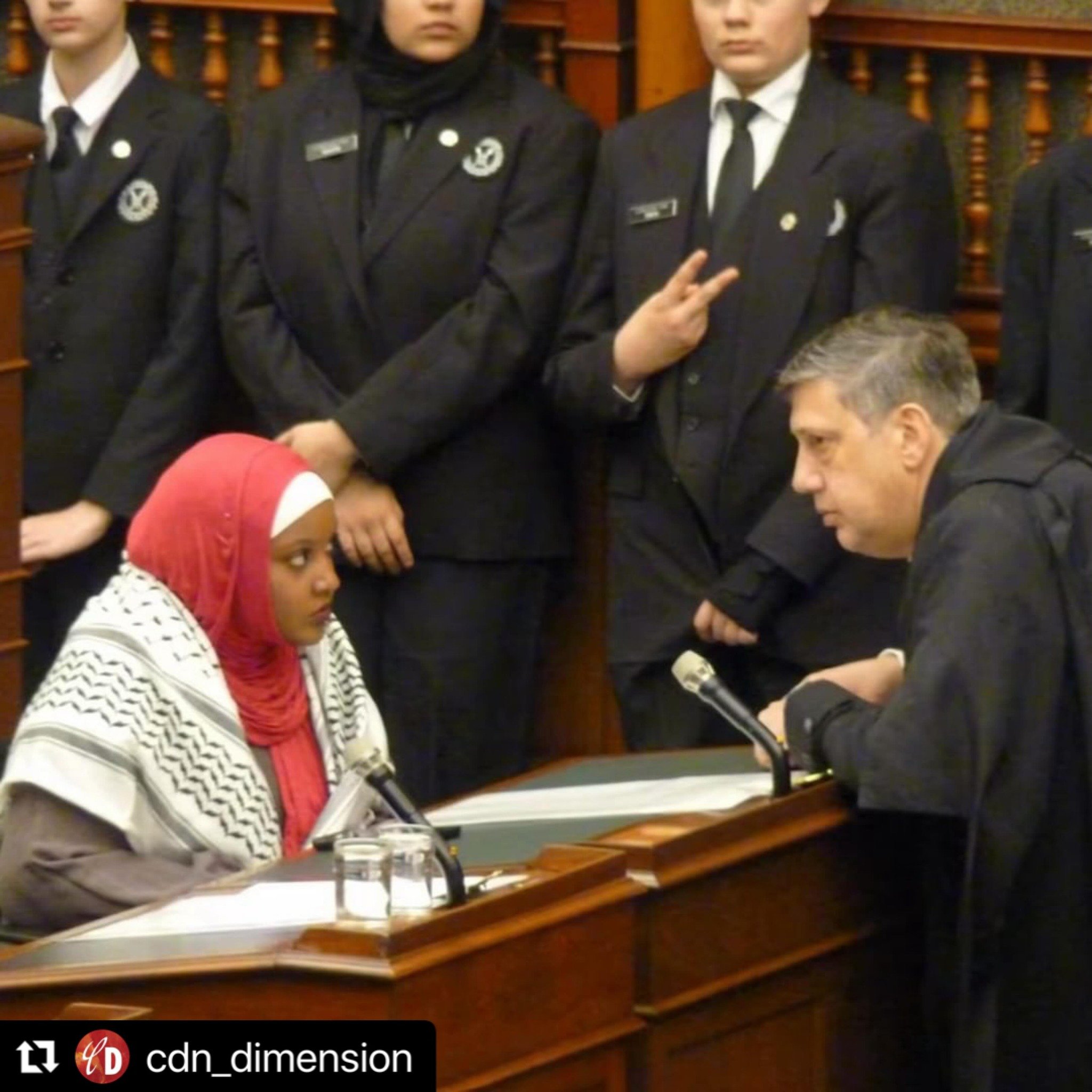 #Repost @cdn_dimension 
・・・
When Ontario MPP Sarah Jama issued a statement in defence of Palestinians and against the occupation, Israel&rsquo;s ongoing apartheid and brutal siege of Gaza, the first thing her party did was to sanction her and ask for
