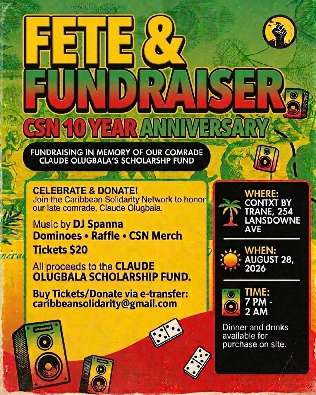 Caribbean Solidarity Network 10 Year Anniversary Fete &amp; Fundraiser
