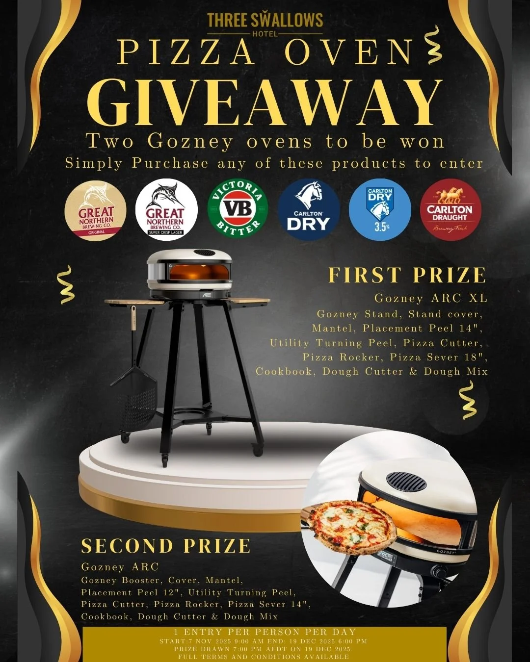 🔥 PIZZA OVEN GIVEAWAY! 🔥
We&rsquo;re turning up the heat this summer with TWO Gozney Pizza Ovens up for grabs! 🍕🔥

How to enter:
Simply purchase any of the participating products and you&rsquo;ll receive one entry per day! Easy as that. 🙌

🏆 FI