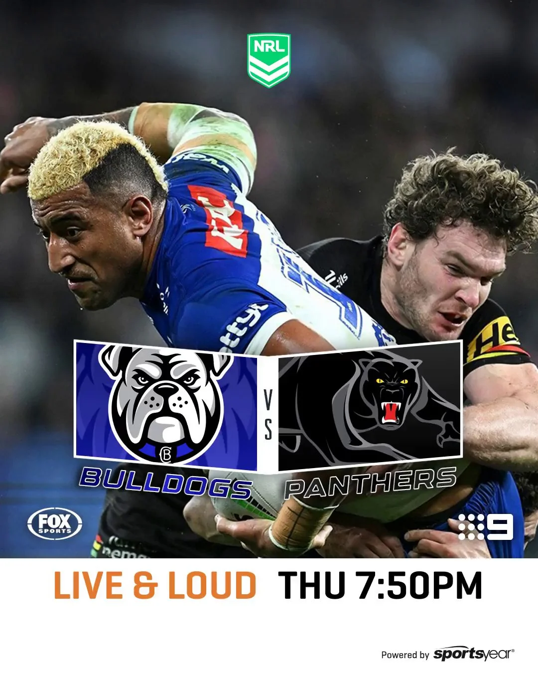 🏉🔥 BULLDOGS v PANTHERS LIVE &amp; LOUD 🔥🏉

This Thursday night is set to be a BIG one 👀

⏰ Kick-off 7:50PM
📺 On the big screens
🔊 Full volume

Cold beers flowing 🍺
Footy atmosphere sorted 🍻

Get in early, lock your spot, and don&rsquo;t miss