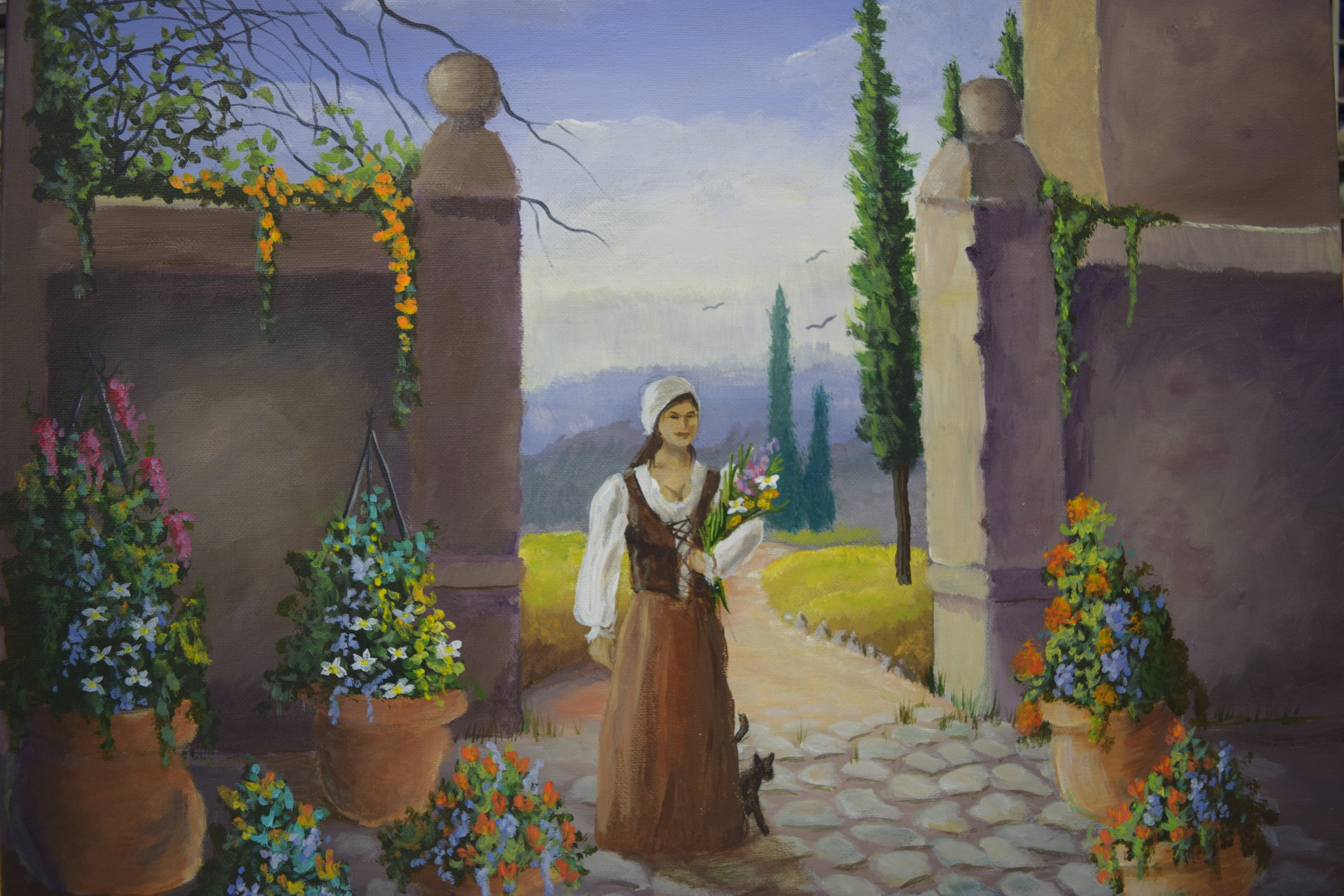 Tuscan Flower Girl