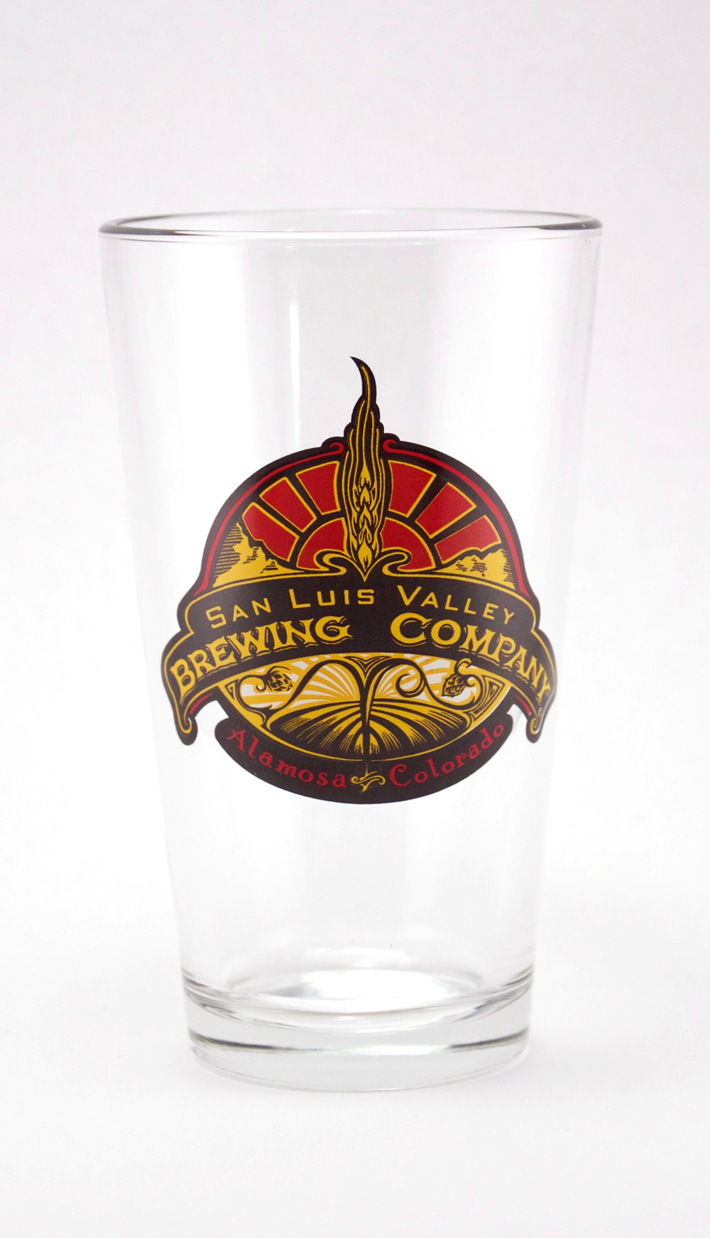 Color - Logo Pint Glass — San Luis Valley Brewing Company
