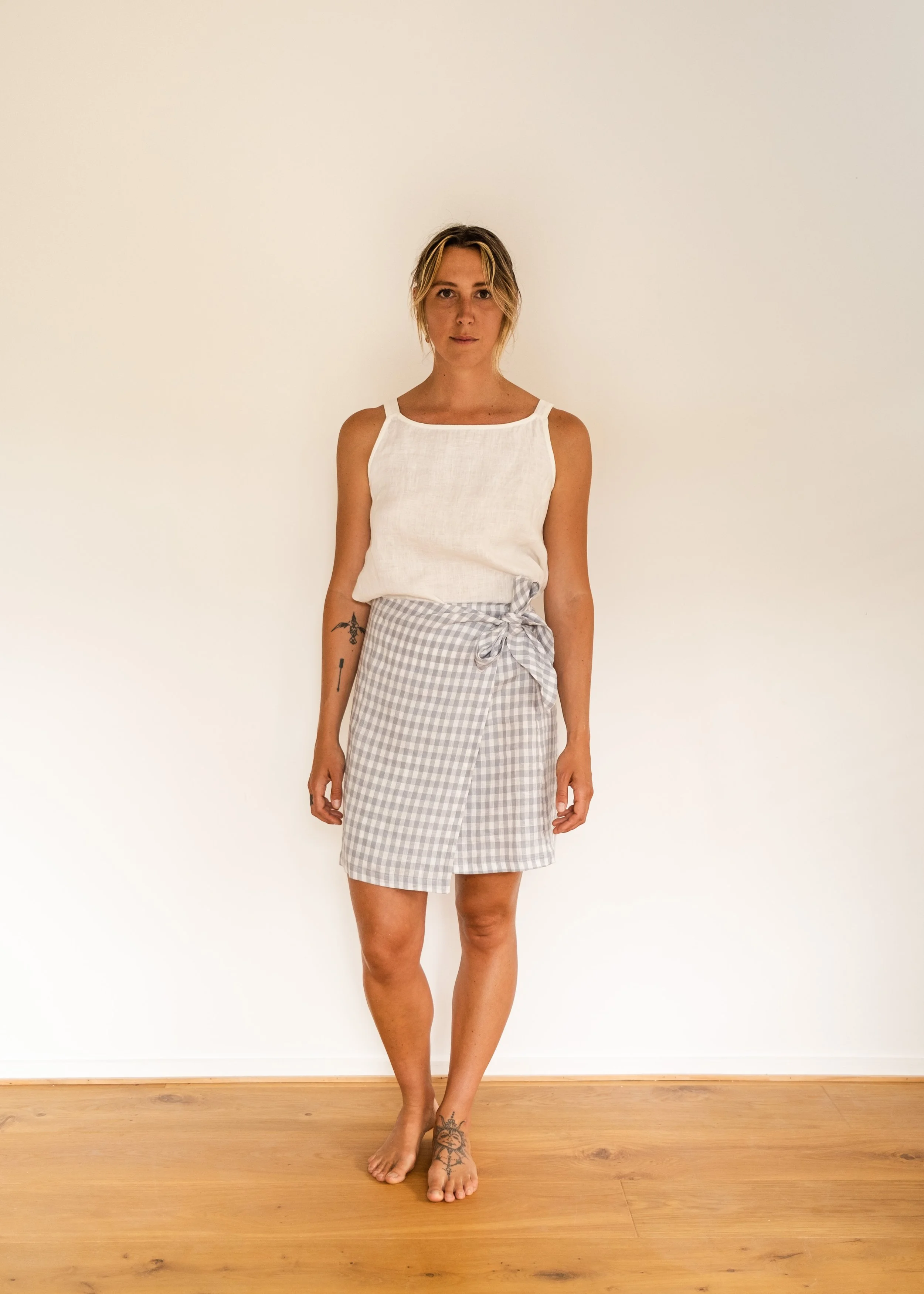 India Linen Singlet - White — Sunday 