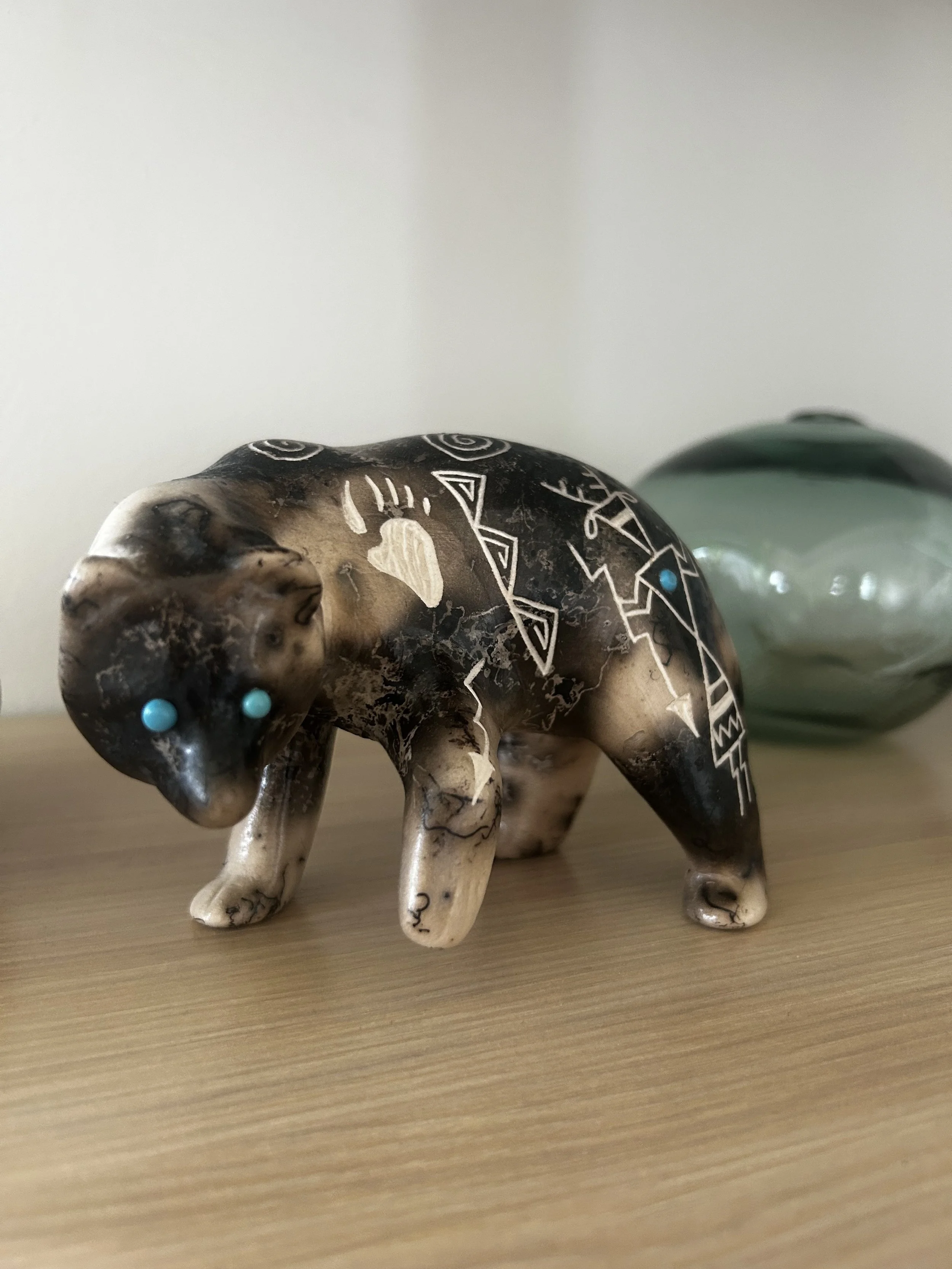 Sky City bear (my nickname for him)- artist Corrine Louis