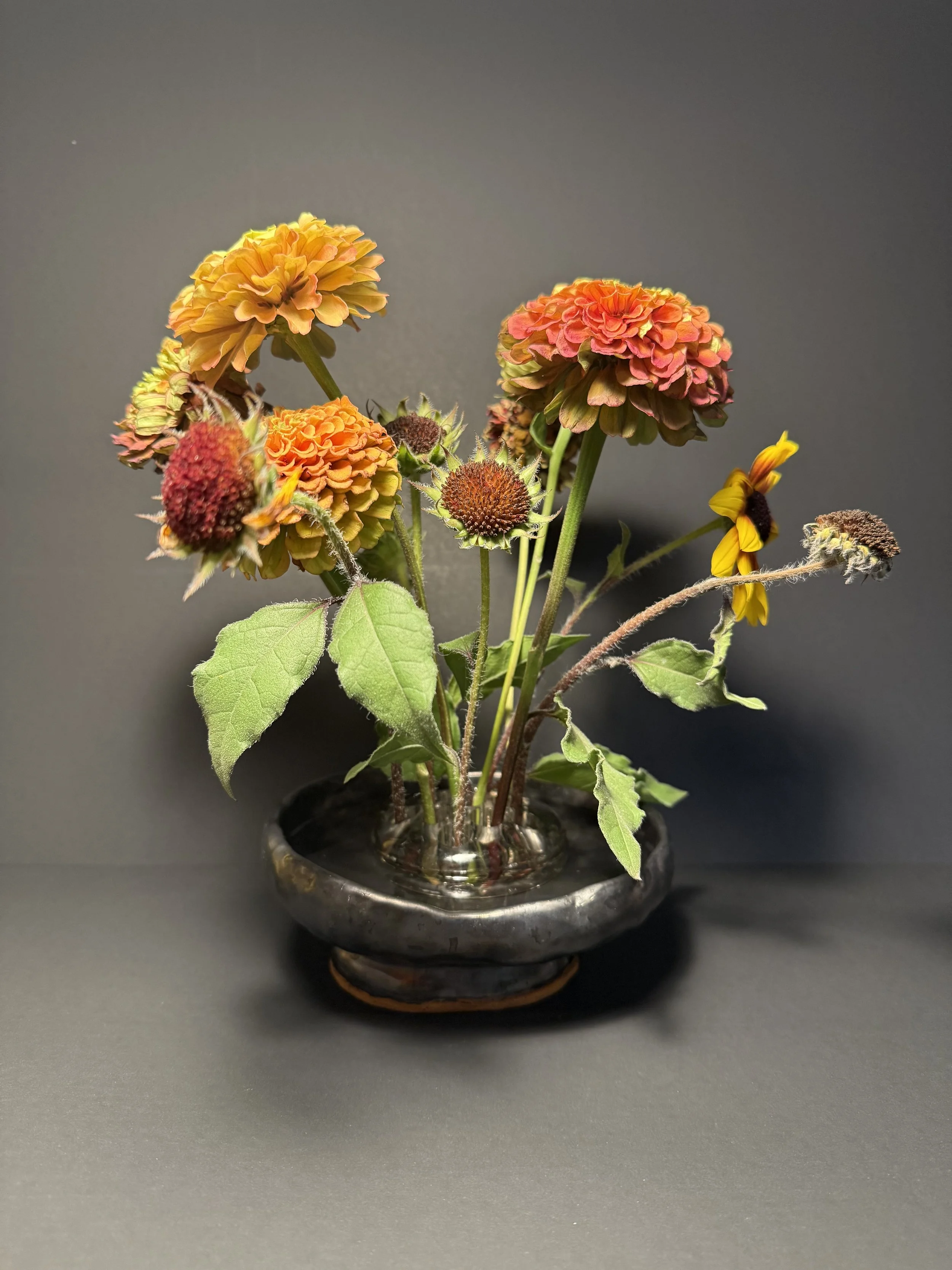 Metallic Ikebana Vase