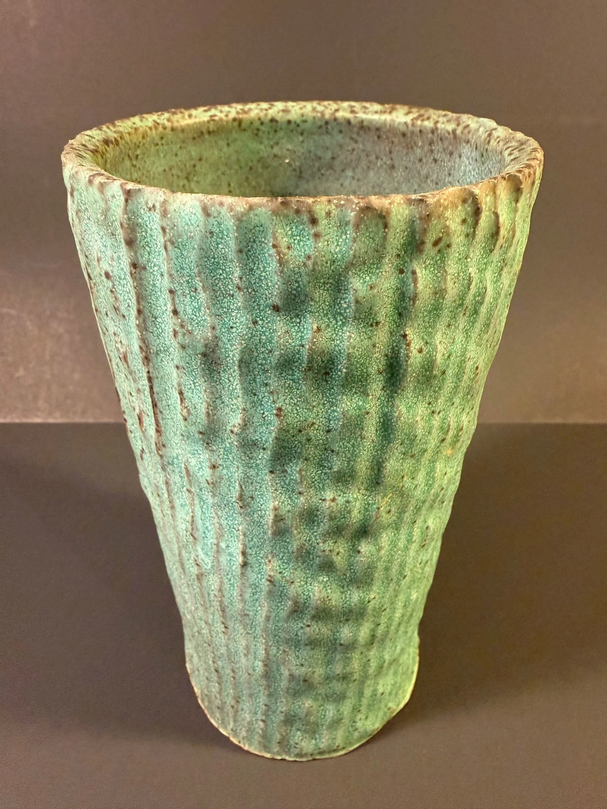 Fluted Vase-Antique Bronze 