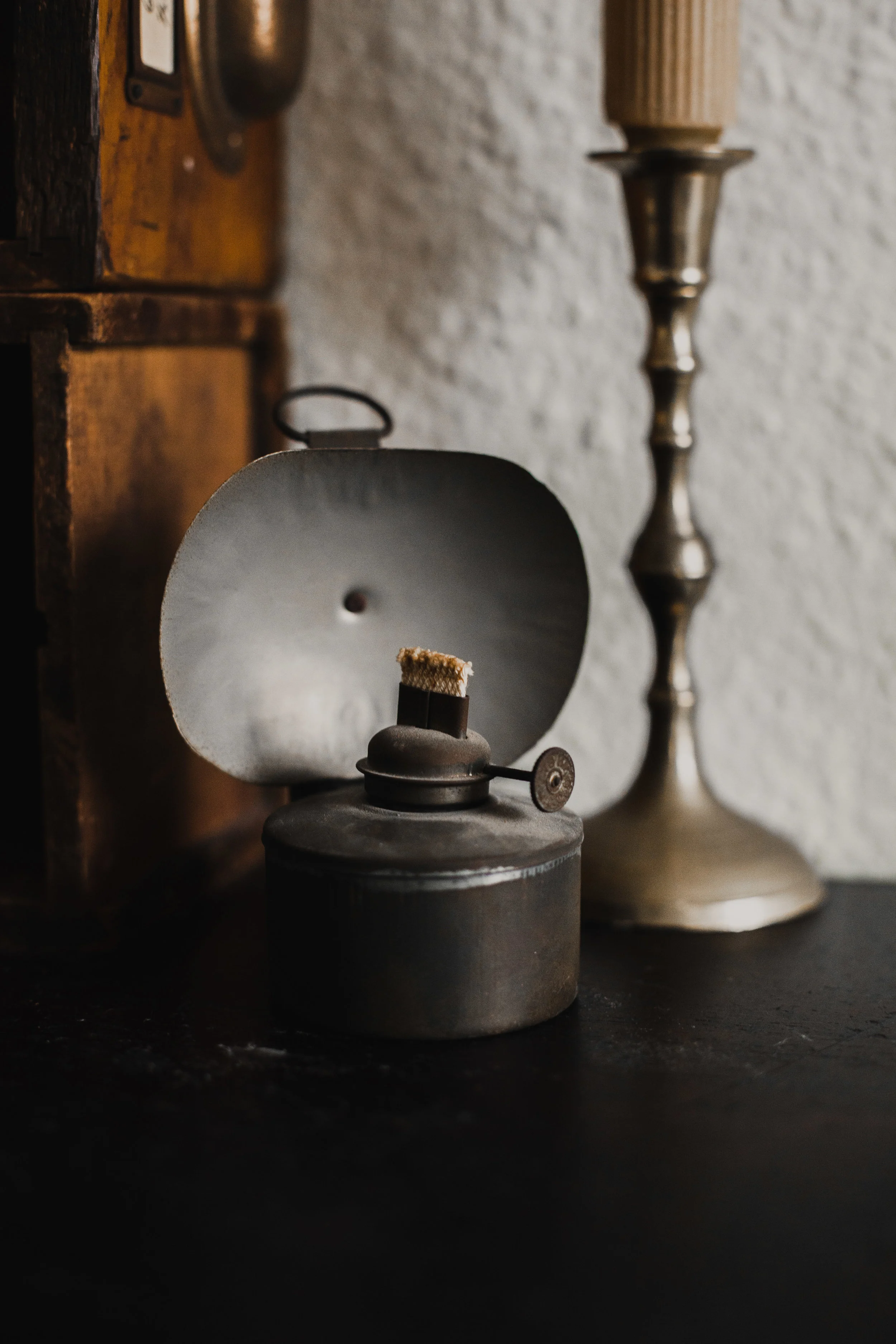 Rare Vintage Oil Lamp- Circa WWII