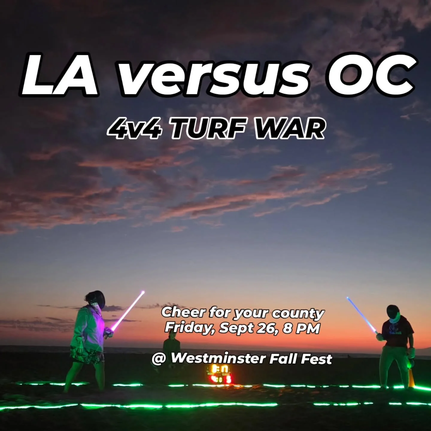 This Friday we premiere our high intensity nonstop fencing format CONTROL POINT to the public for the first time!!! This is a 4v4 tag team match between LA and Orange County. Who will come out on top?

@cityofwestminsterca

This is Lightspeed Saber A
