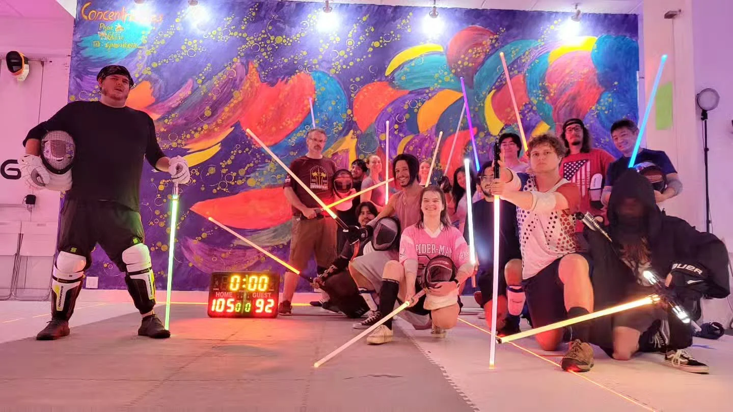Great job and happy birthday to @havokinalpina745i ! 14 fights! 112 points! 

This is Lightspeed Saber Academy, HQ of the world's fastest light-based fencing.

SCHEDULE
Su @ 7p
Tu @ 7p
Th @ 5 &amp; 7p
Sa @ 10a

Try us free! Visit LightspeedSaberAcade