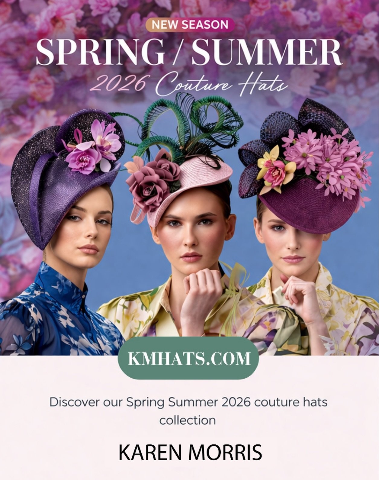Spring / Summer 2026 has arrived.

A collection defined by sculptural silhouettes, bold florals, and modern elegance. Each piece is designed to frame the face, elevate the look, and stand apart in every setting.

For race days, garden parties, and mo