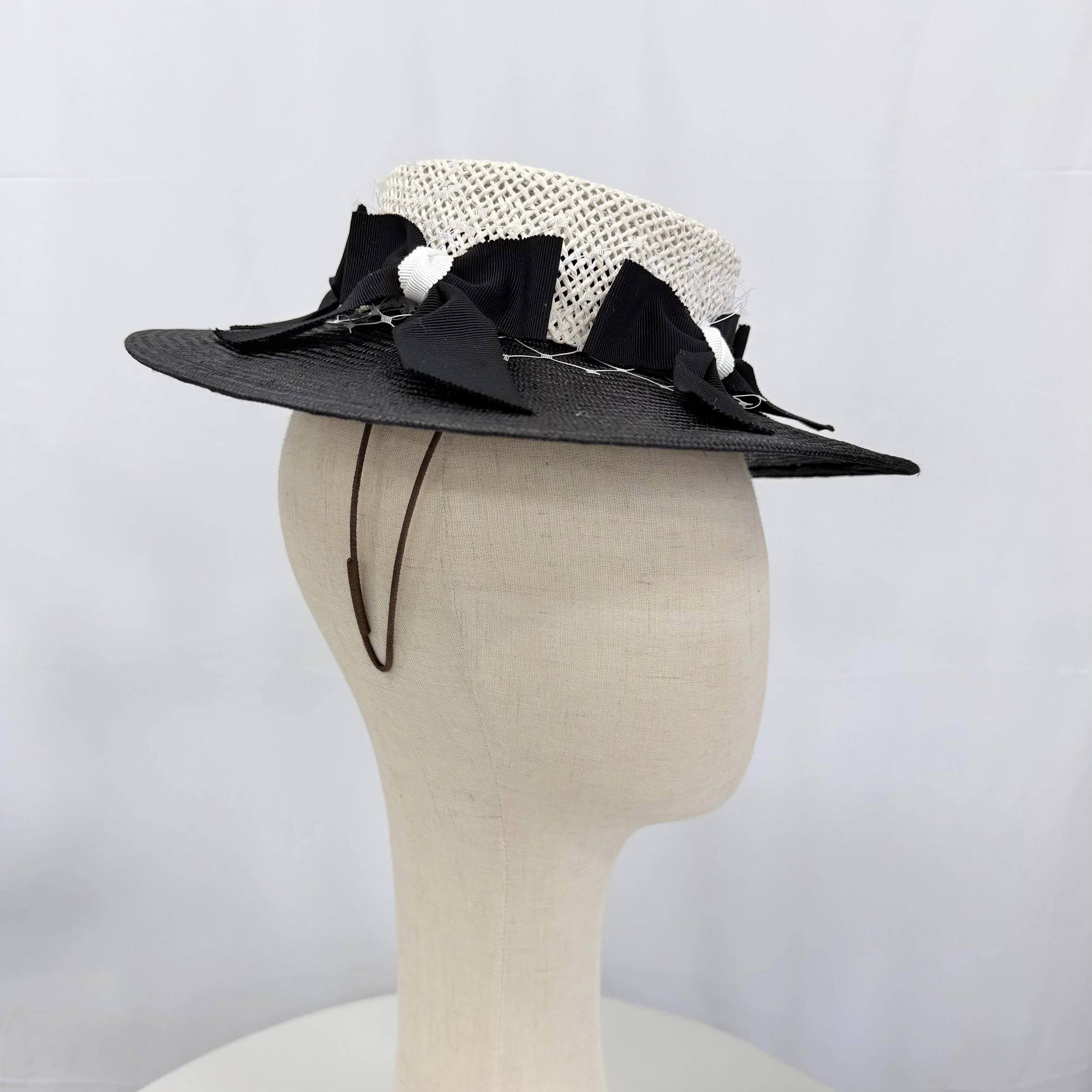 Black & White Disc Hat