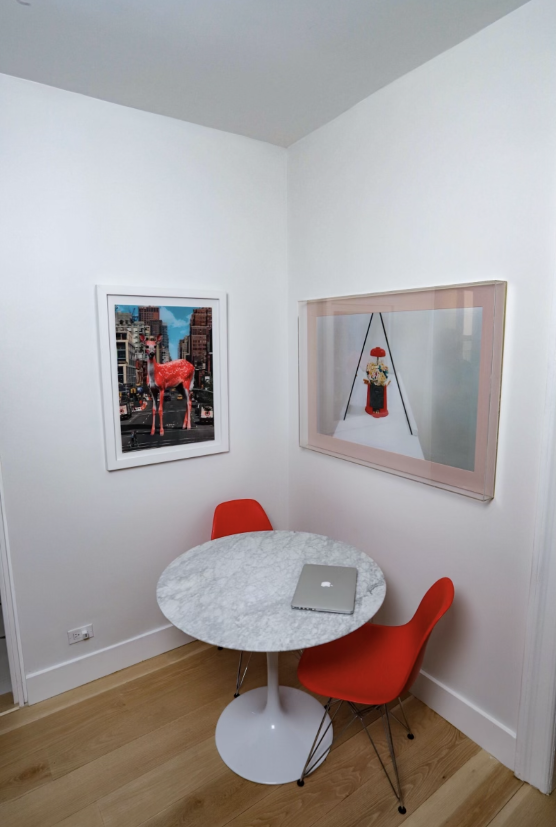 This apartment is bathed in natural light, boasting windows in every room. Located on the top floor, it requires access via a five-flight walk-up.