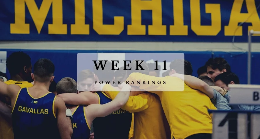 #NCAAMGym Week 11 Power Rankings