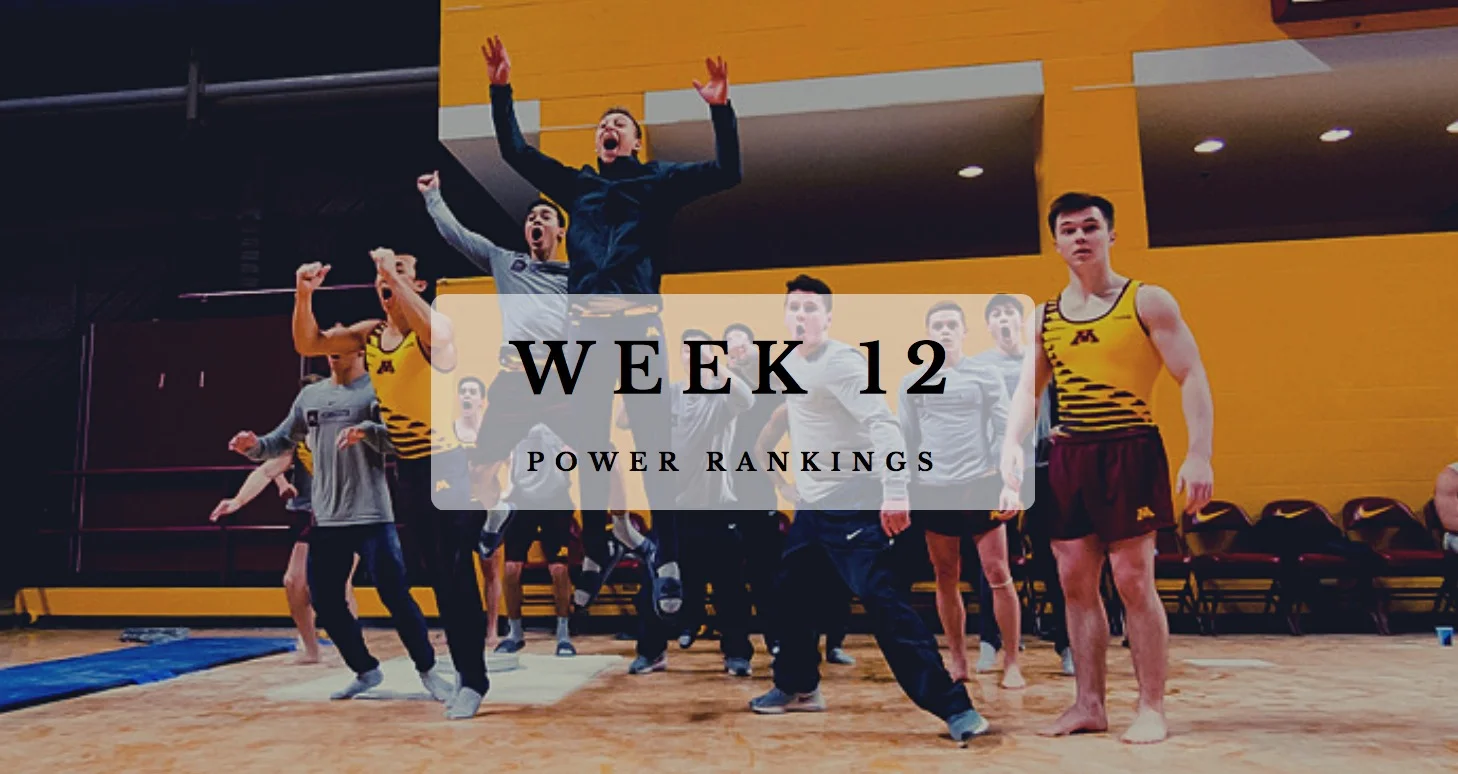 #NCAAMGym Week 12 Power Rankings