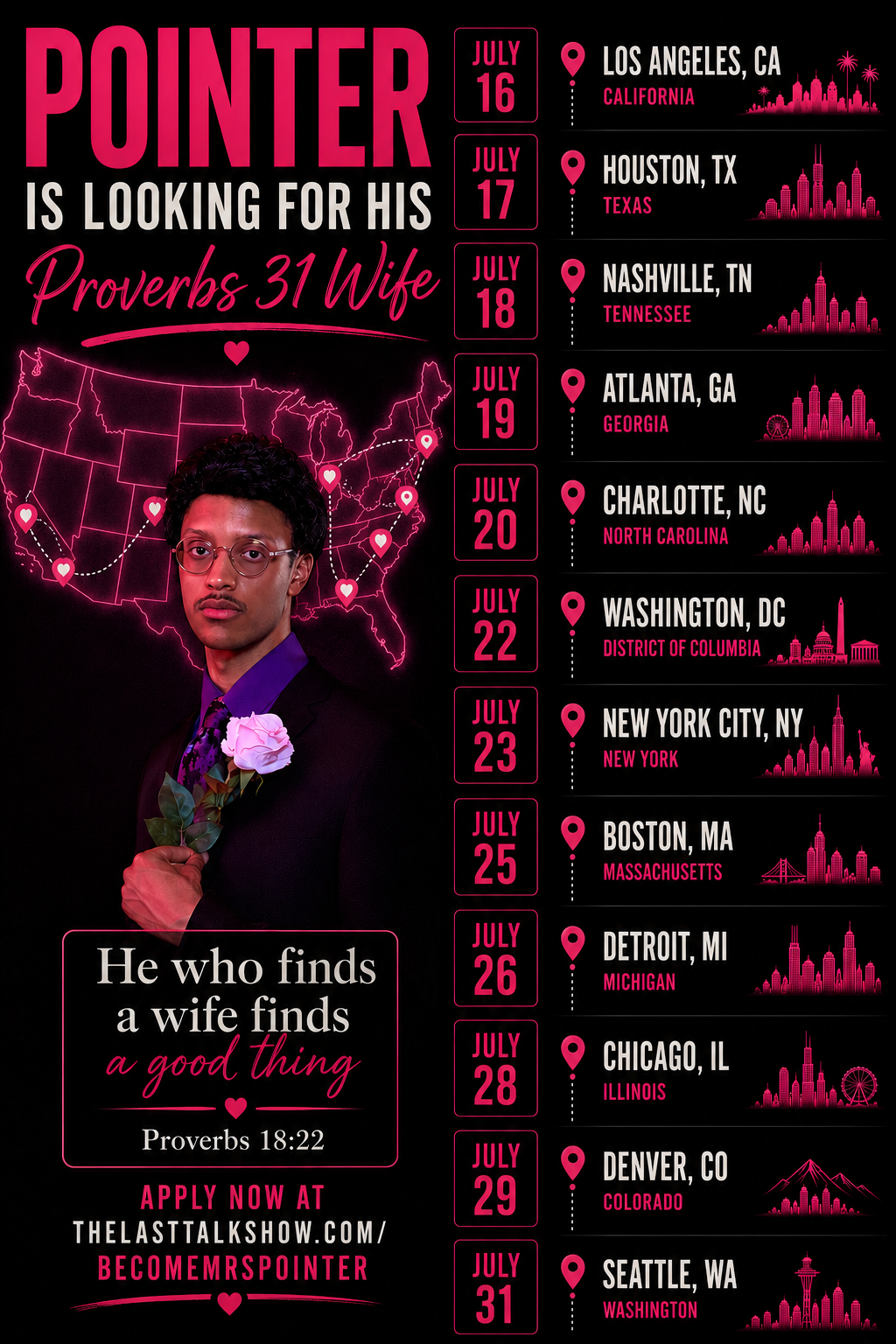 Nationwide, YouTube Dating Show Seeking Single Christian Women in 12 different cities