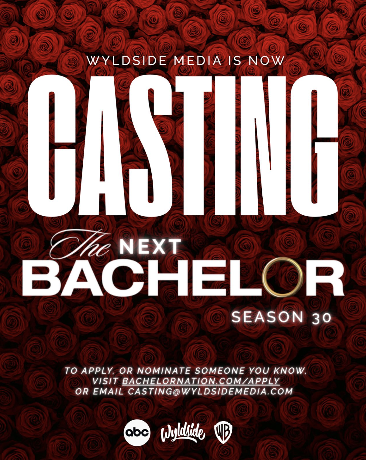 Nationwide, The Bachelor, Season 30 now casting