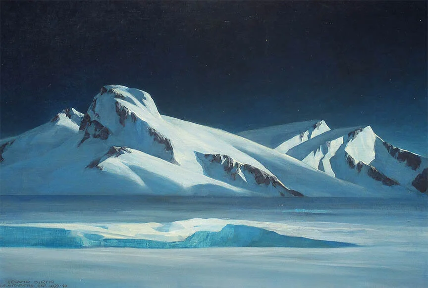 Antarctic Mountains with Star