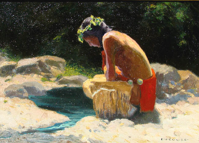 Figure by a Stream