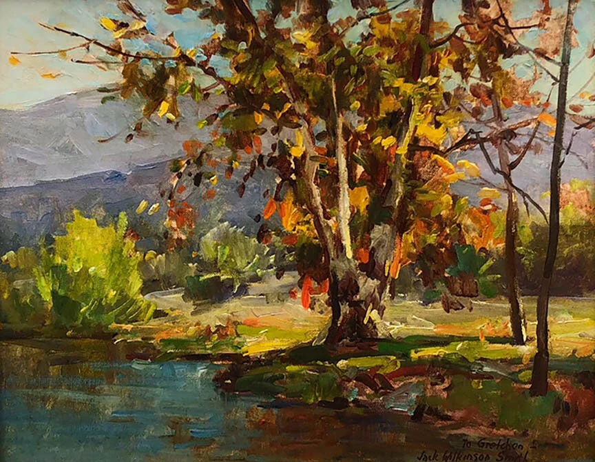 Landscape with Fall Trees and Pond