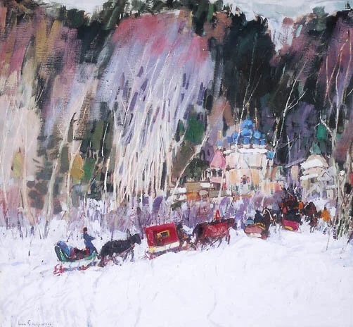 Villagers in the Snow