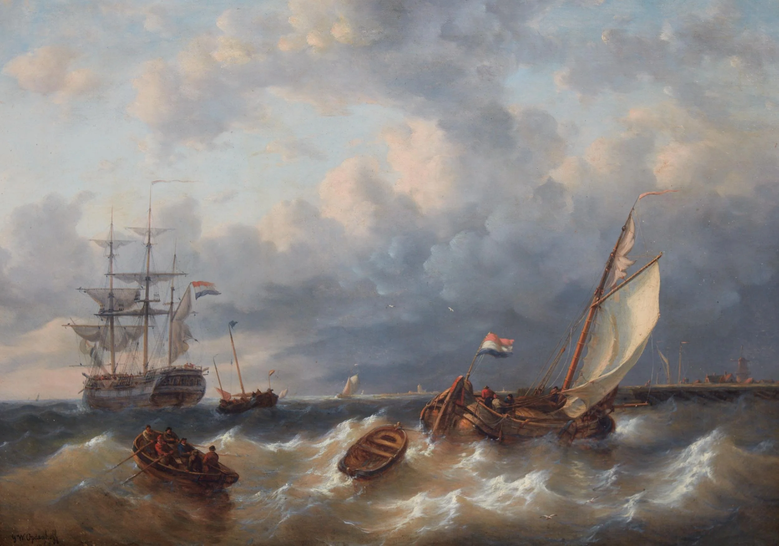 Vessels in Choppy Water, 1863