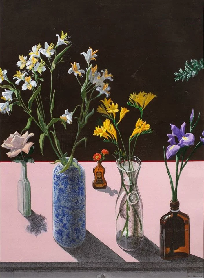 Study for Still Life with Flowers in Bottles and Jars