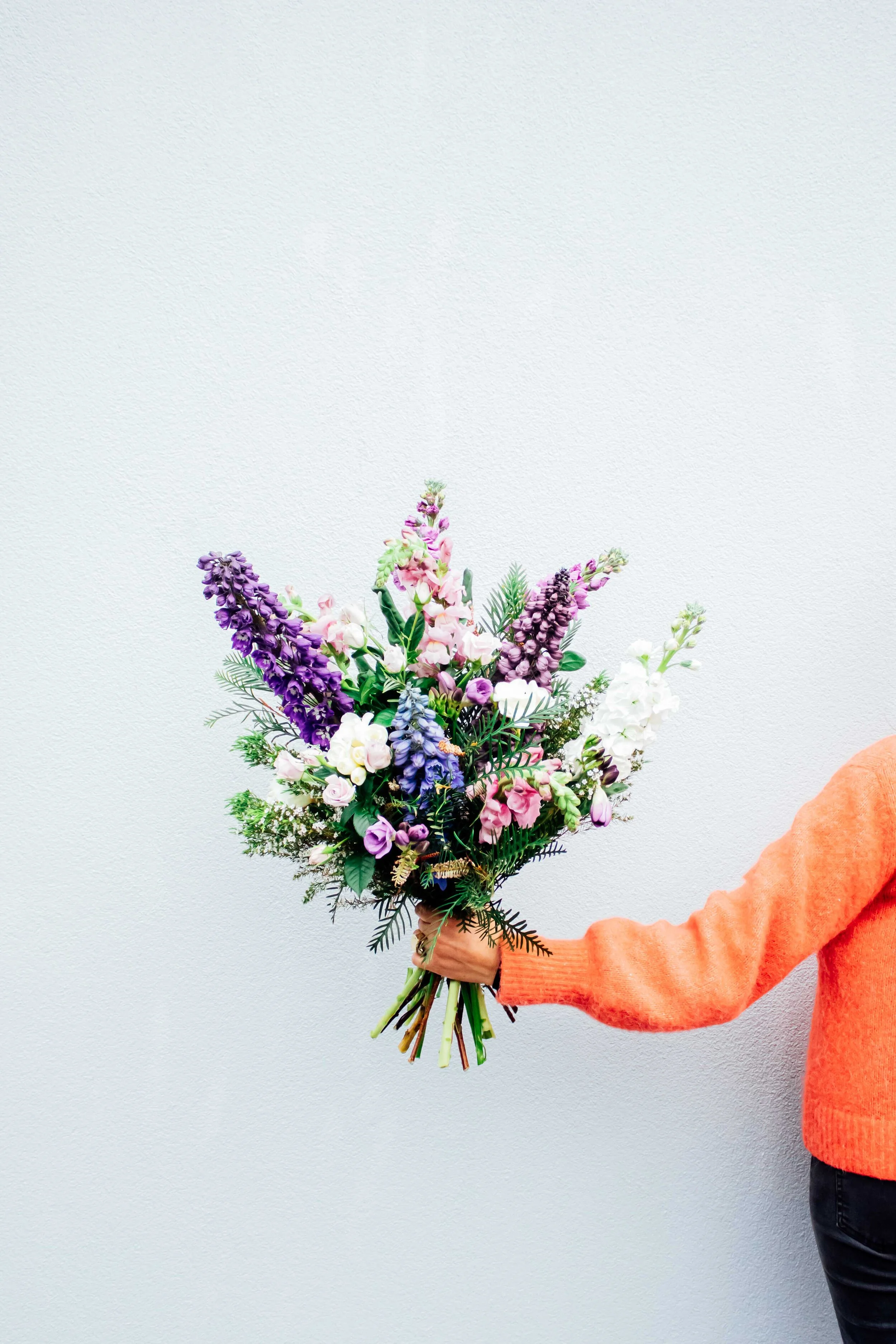 Wild and whimsical flowers - The Bouquet of Blues and Purples from The Wilderness Florist Paraparaumu Beach
