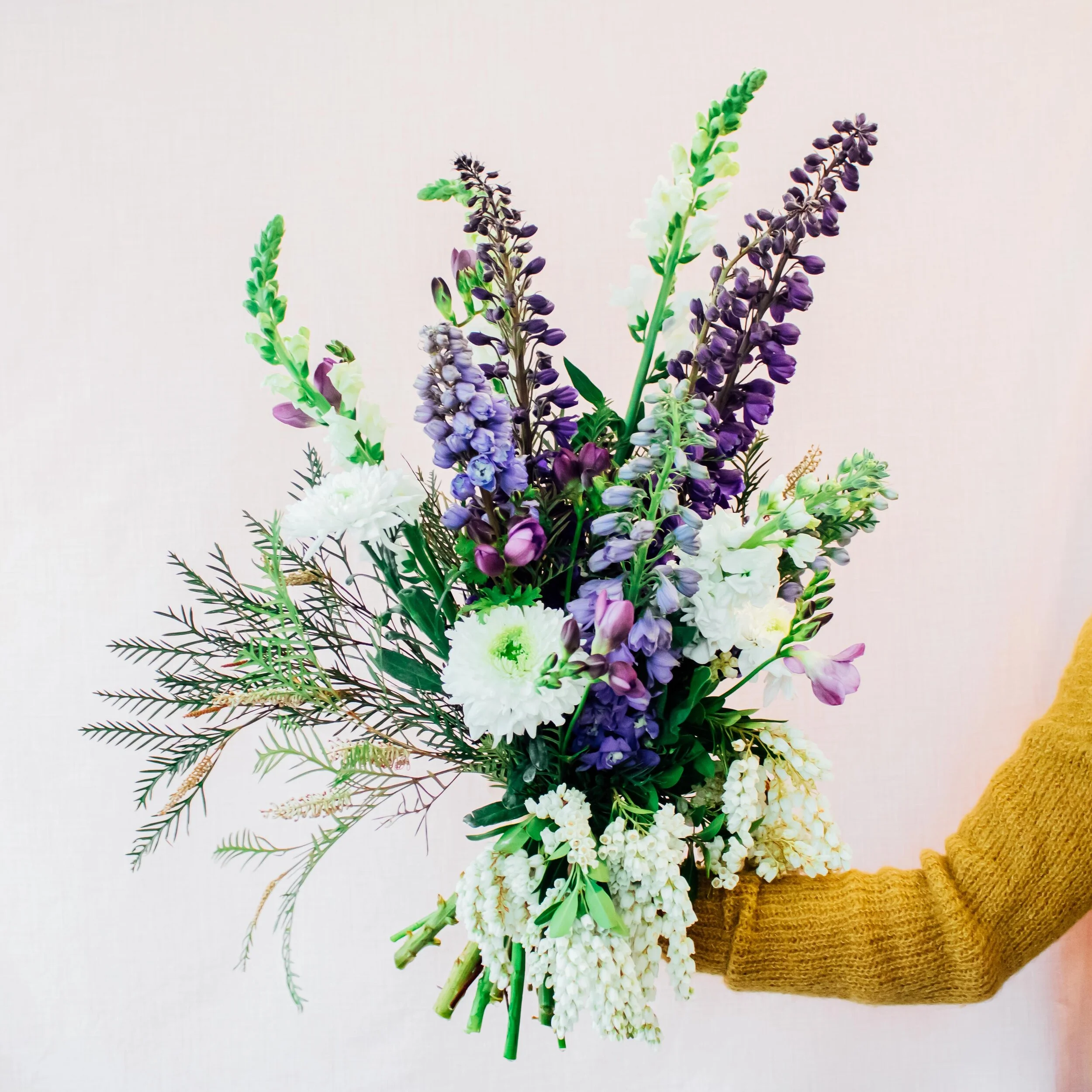 Wild and whimsical flowers - The Bouquet of Blues and Purples from The Wilderness Florist Paraparaumu Beach
