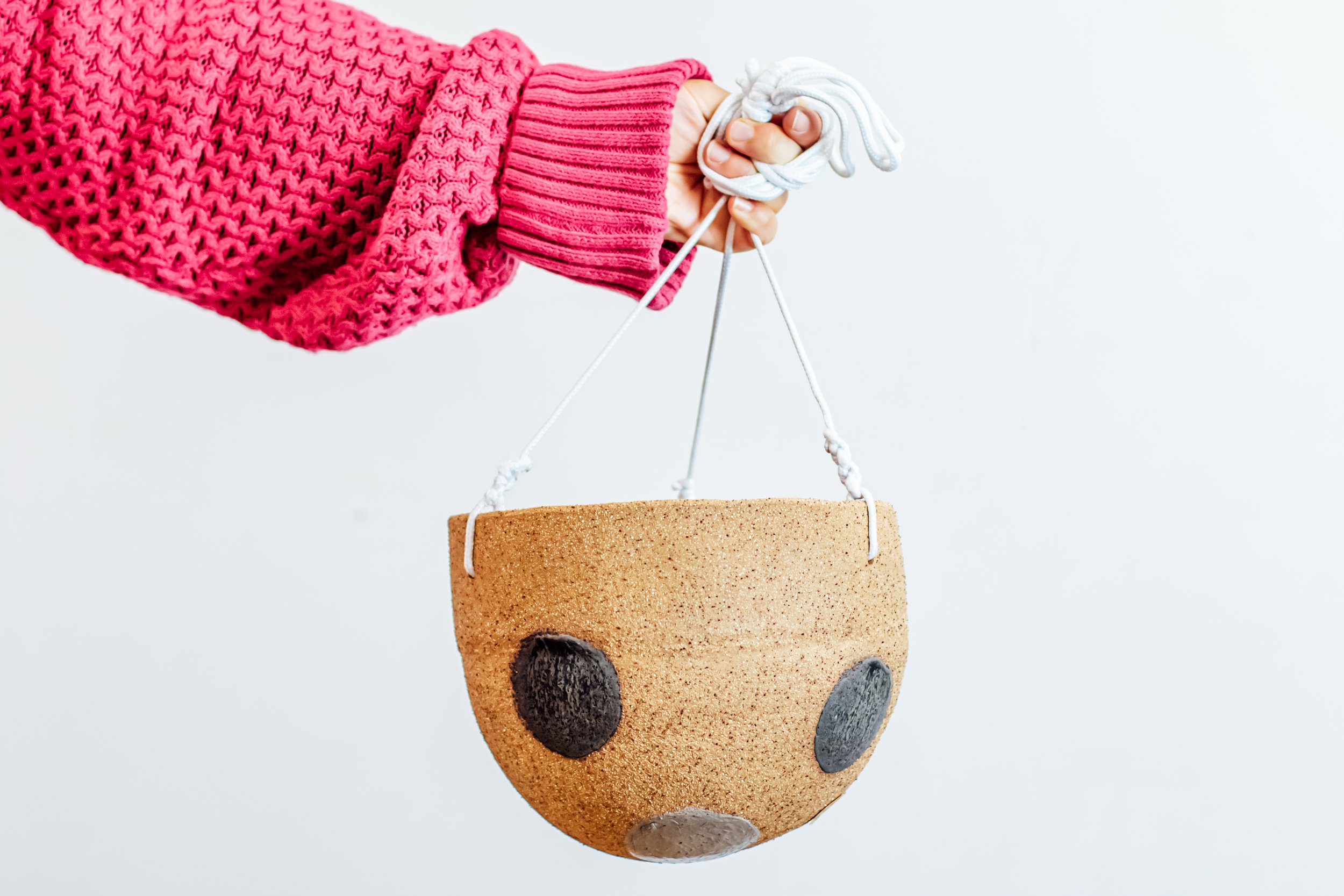 Speckled and Spotted Hanging Pot