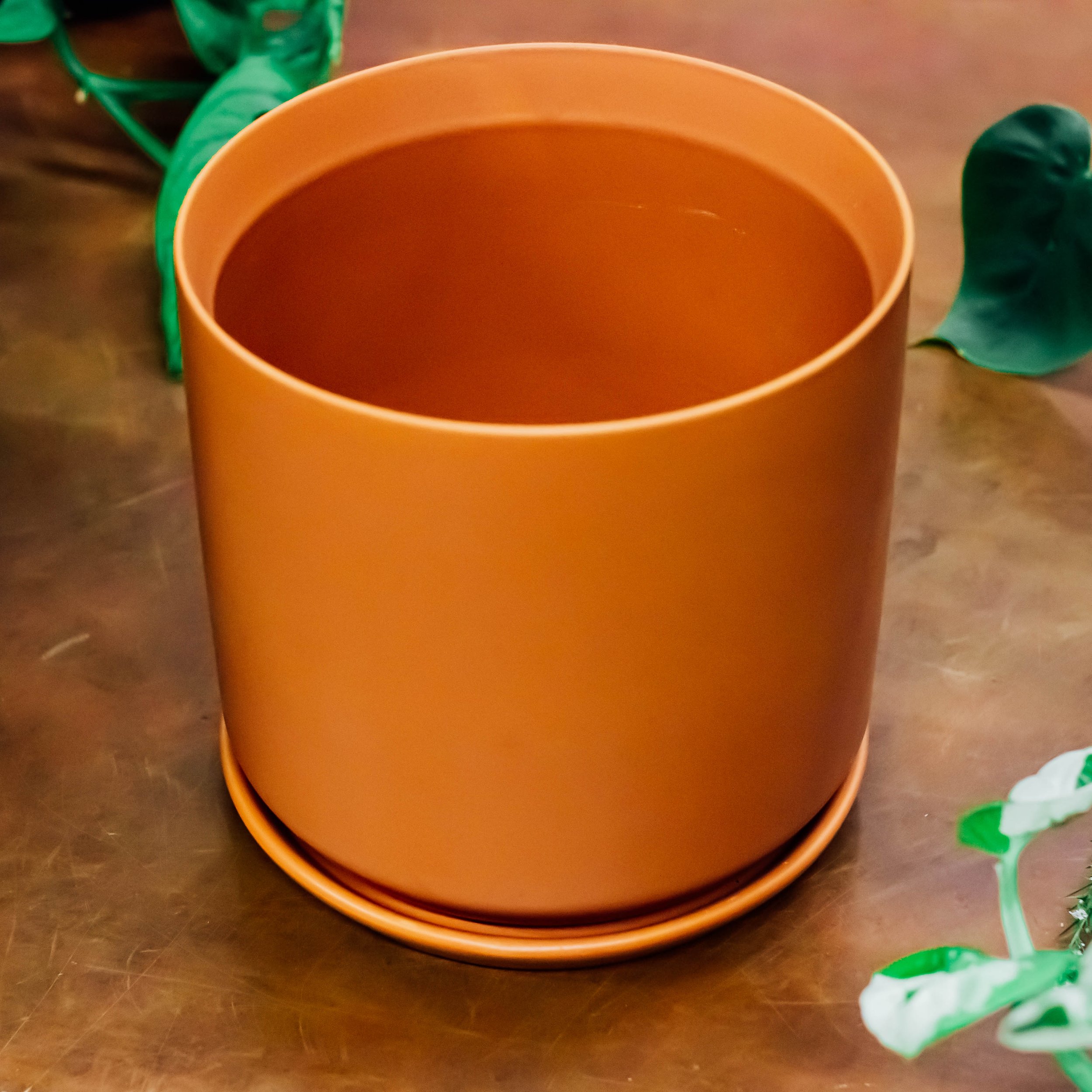 Terracotta coloured houseplant pot from Lifestyle brand