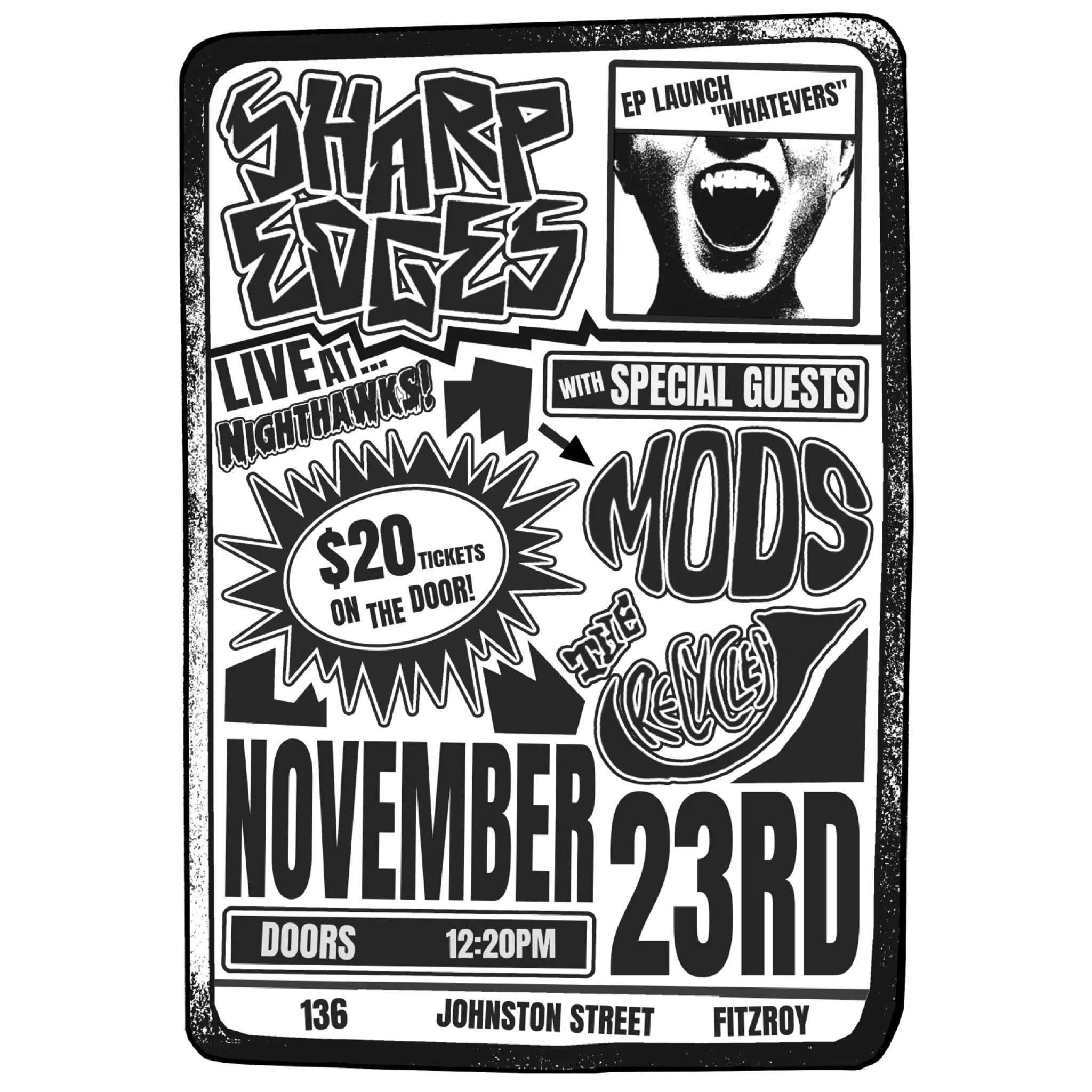 Sharp Edges "Whatevers" EP Launch