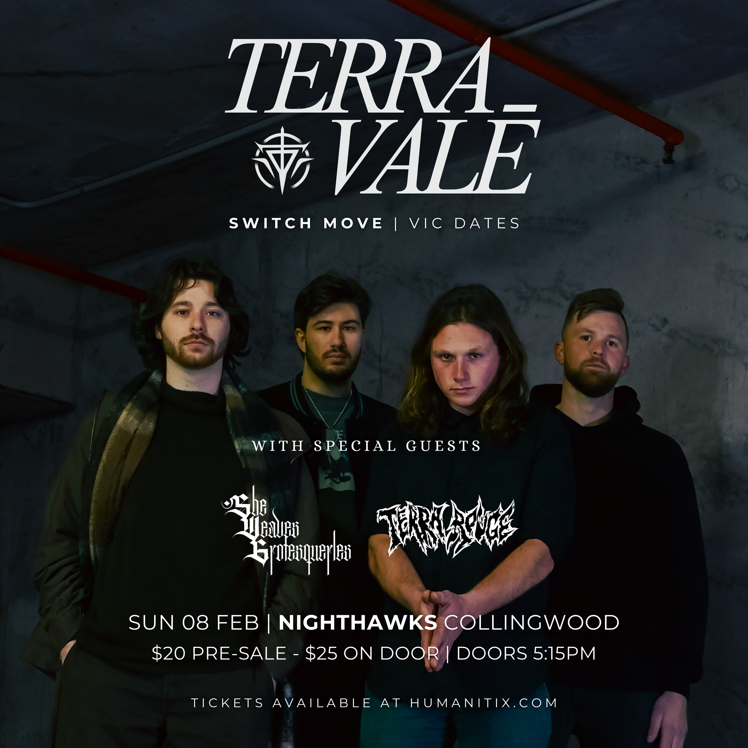 Terra Valē Switch; Move Vic Tour - Nighthawks Bar, Collingwood  w/ She Weaves Grotesqueries + Terra Rouge
