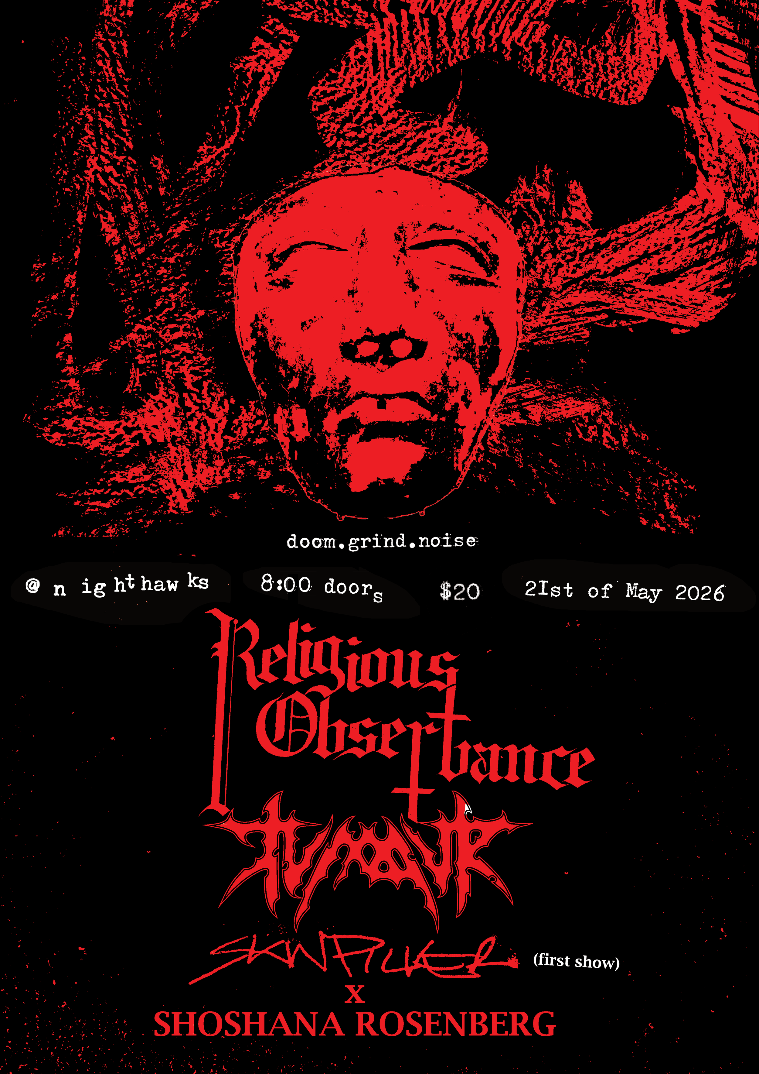 Religious Observance / Tumour/ Skinpicker x Shoshana Rosenberg