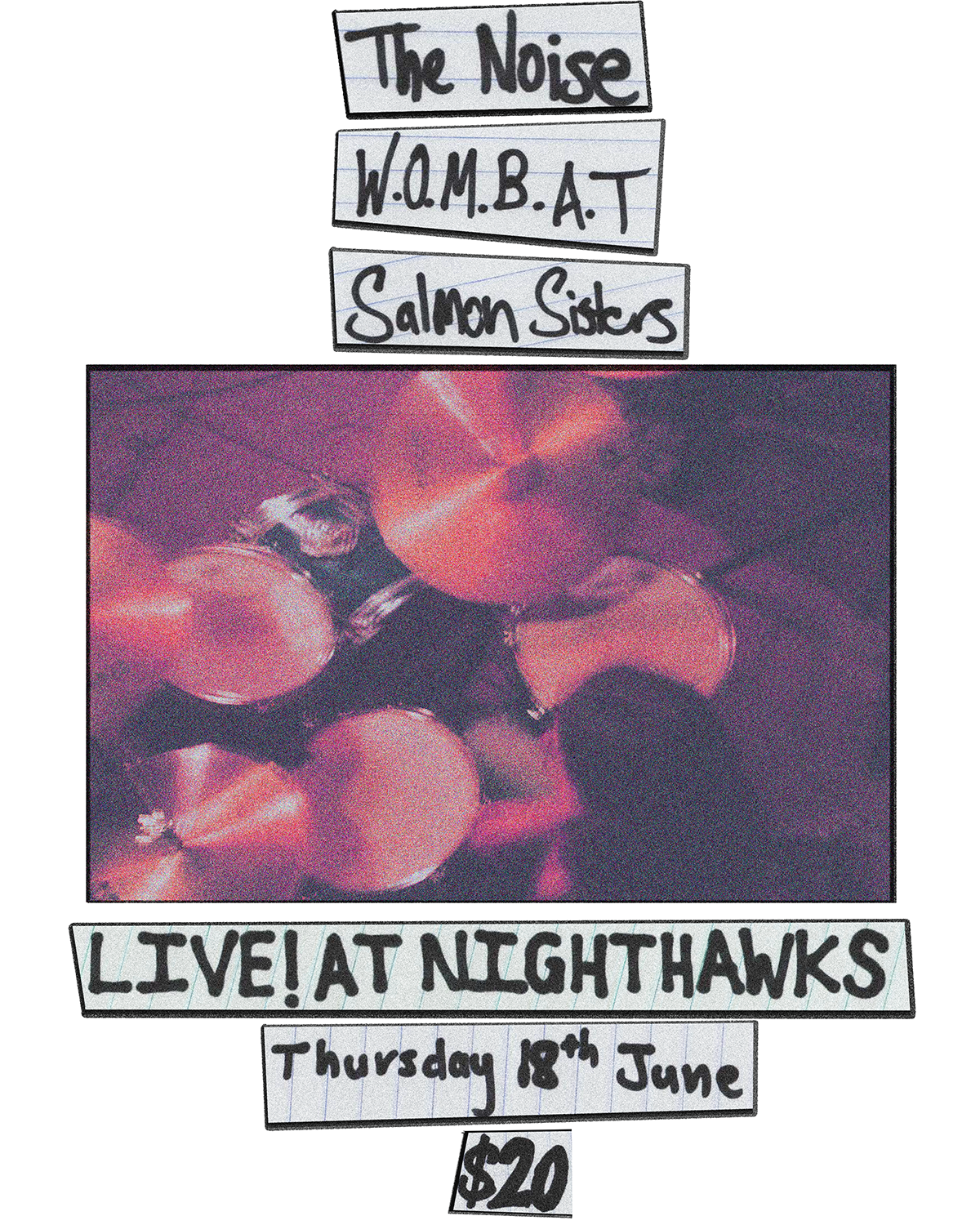 The Noise / W.O.M.B.A.T. / Salmon Sisters LIVE! AT NIGHTHAWKS 