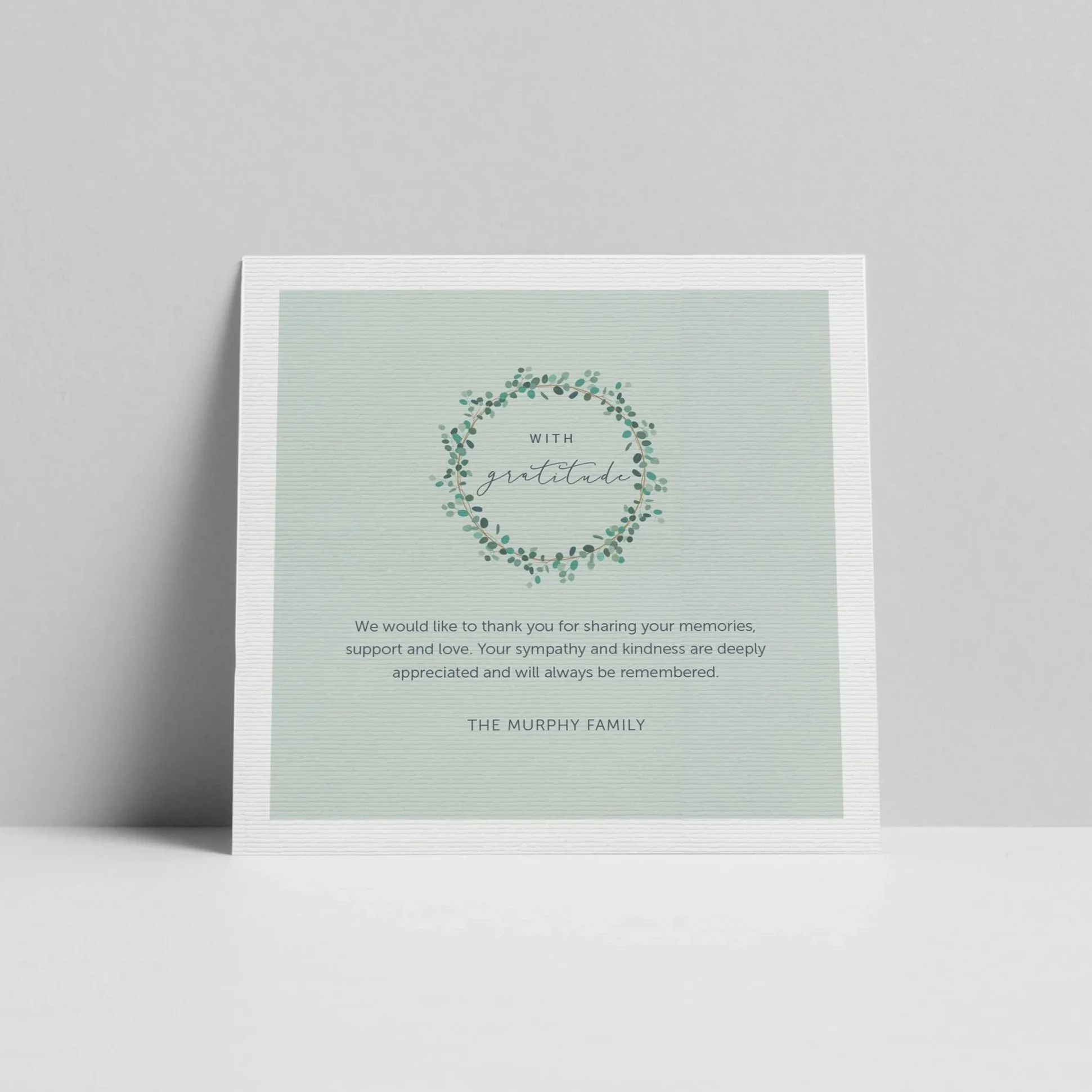 Eucalyptus Wreath Thank You Card