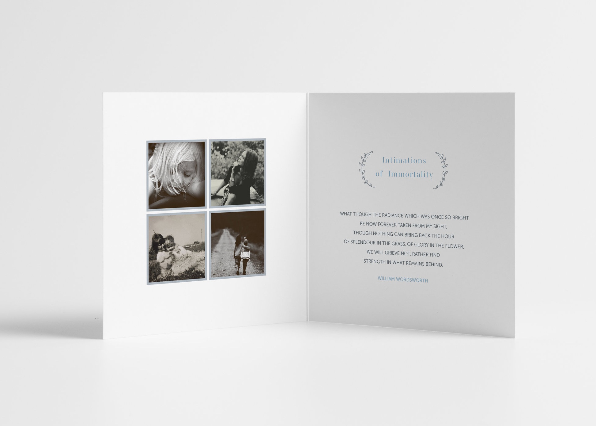 Memorial Card | Remembrance Card | Simple Black And White Design | Image 3 | Remember Me Cards | Buy Online Ireland