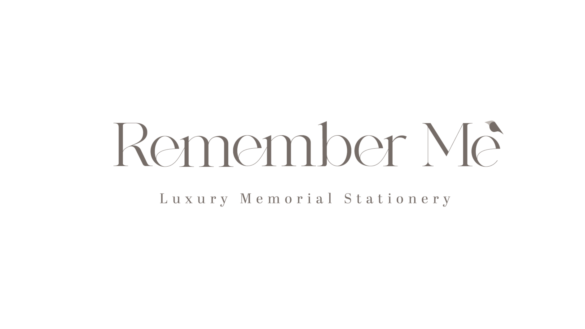 Logo for Remember Mè, a luxury memorial stationery brand.
